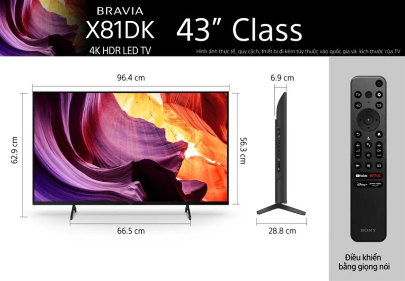 Google tivi Sony 4K 43 inch KD-43X81DK