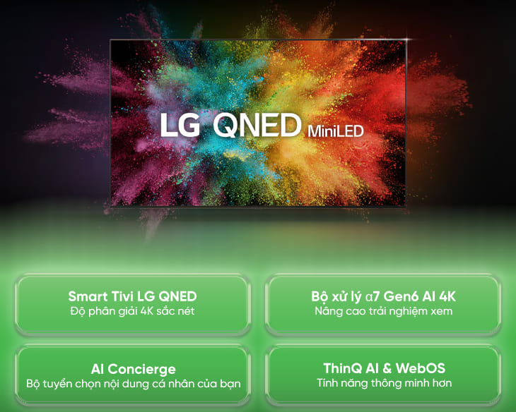 Smart tivi QNED LG 4K 50 Inch 50QNED80TSA