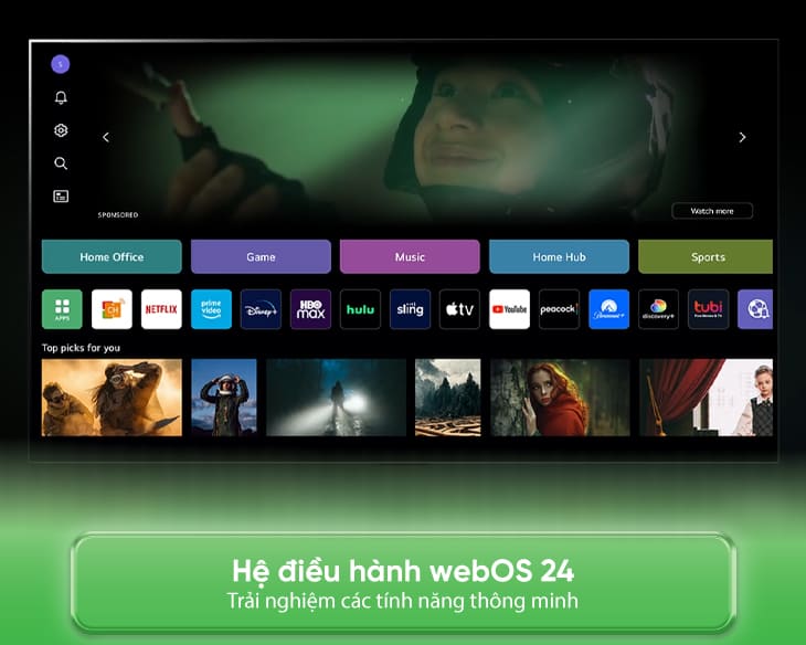 Smart tivi QNED LG 4K 75 Inch 75QNED80TSA