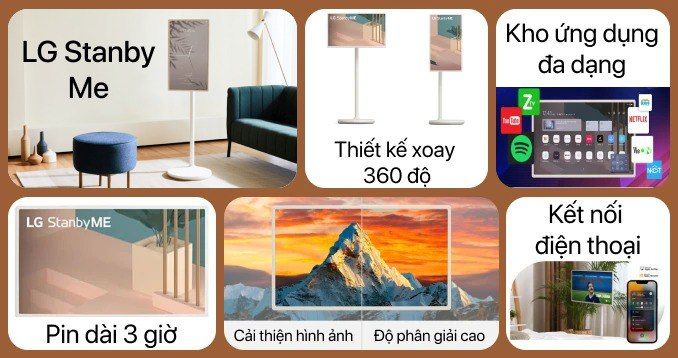 Smart tivi di động LG Stanby Me 27 inch 27ART10CKPL.ATV