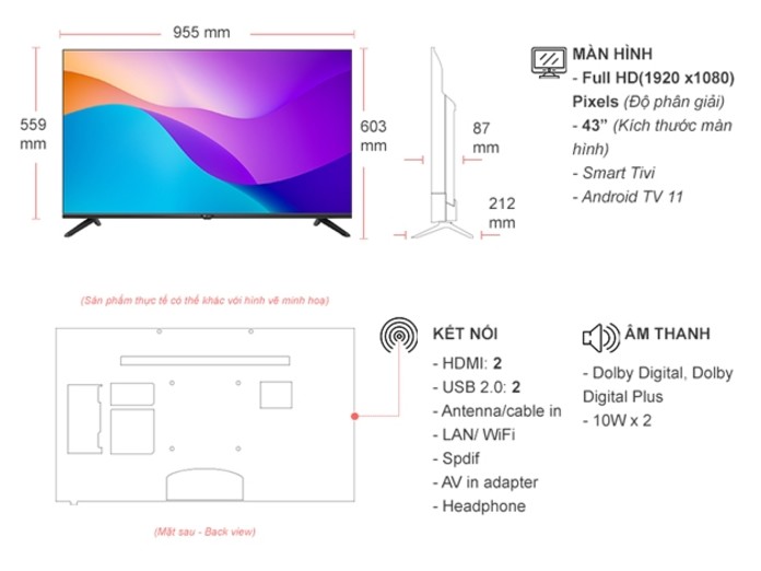 Smart tivi Casper S Series 43 inch 43FGS610