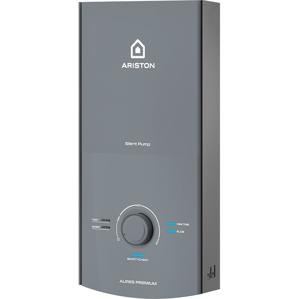 Máy nước nóng trực tiếp Ariston 4500W AURES PREMIUM 4.5P IVORY (Có Bơm)