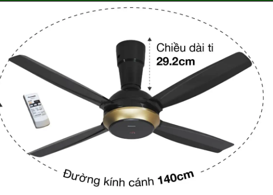 Quạt trần Panasonic F-56XPG Đen