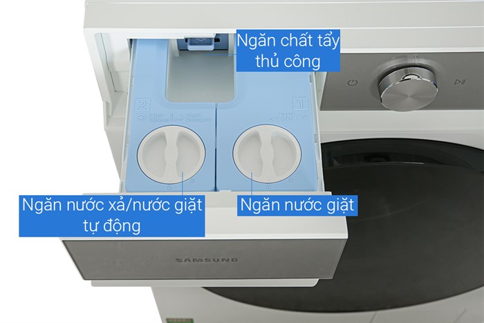 Máy giặt sấy Samsung Bespoke AI Inverter giặt 12 kg - sấy 8 kg WD12BB944DGH/SV