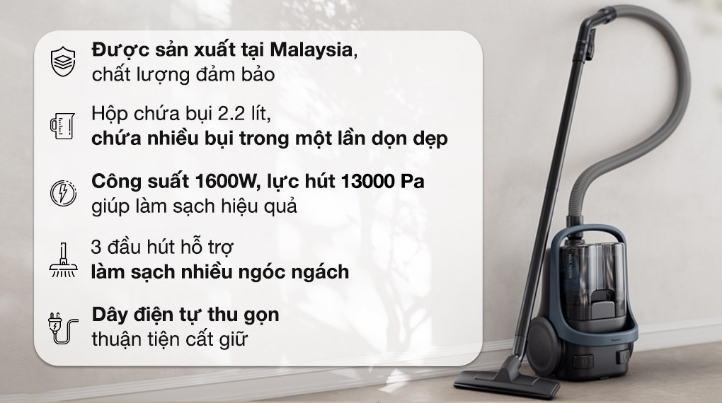 Máy hút bụi dạng hộp Panasonic MC-CL601AN49