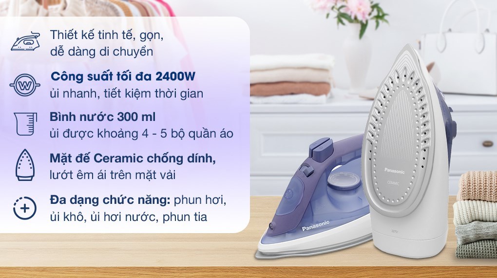 Bàn ủi hơi nước Panasonic NI-S530ARA