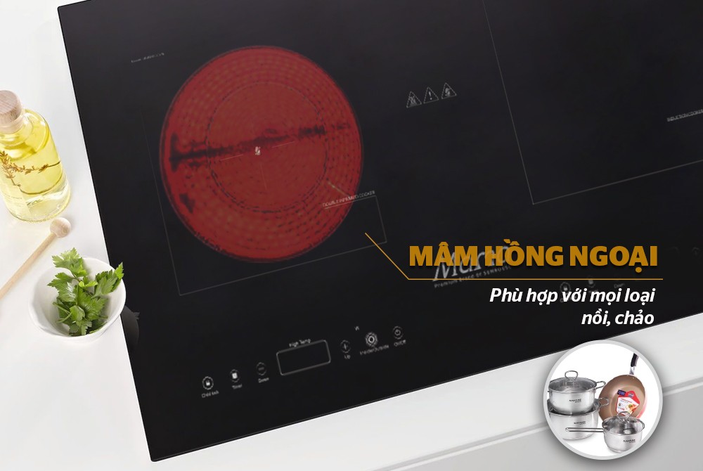 Bếp từ hồng ngoại lắp âm Sunhouse MMB9100VN