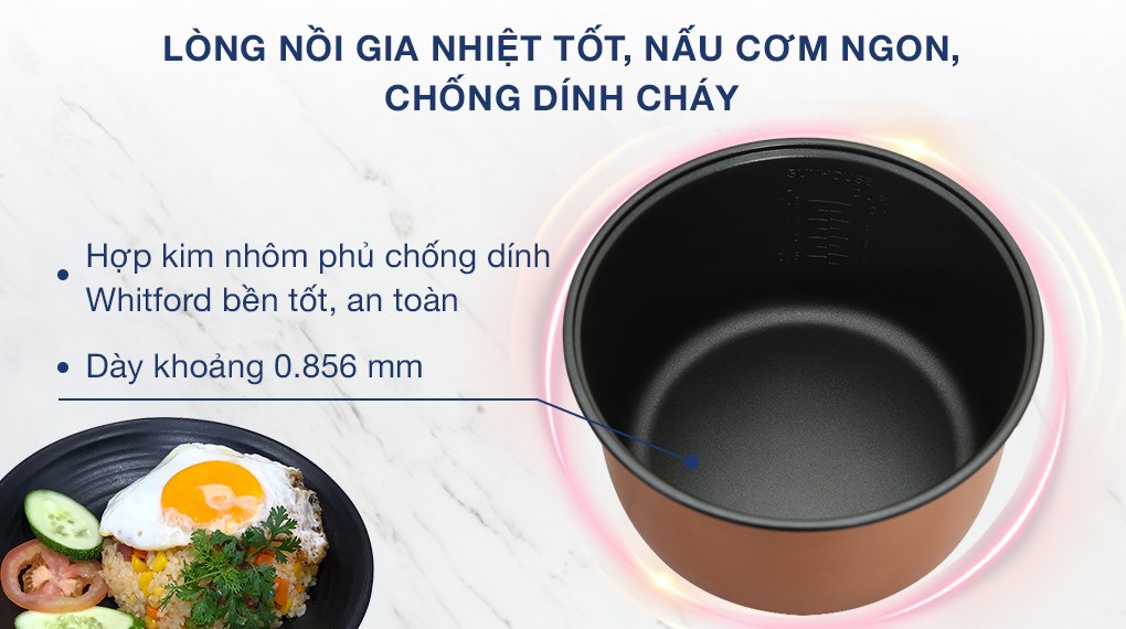 Nồi cơm nắp gài Sunhouse 1.8 lít SHD8602