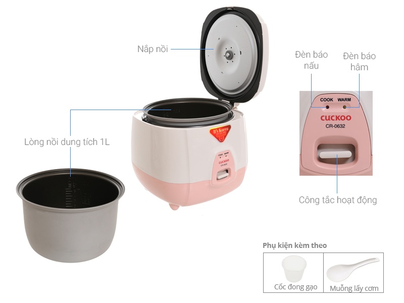 Nồi cơm điện Cuckoo 1.08 lít CR-0632