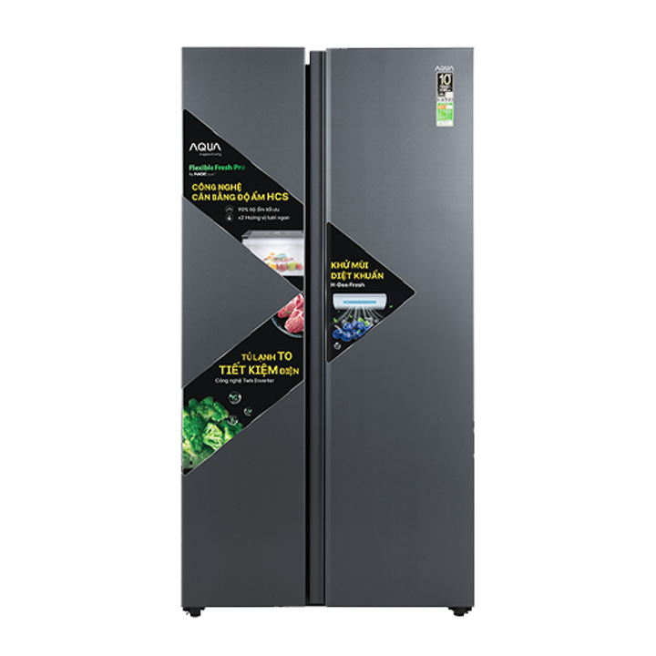 Tủ lạnh Aqua Inverter 646 lít AQR-S682XA(SLB)