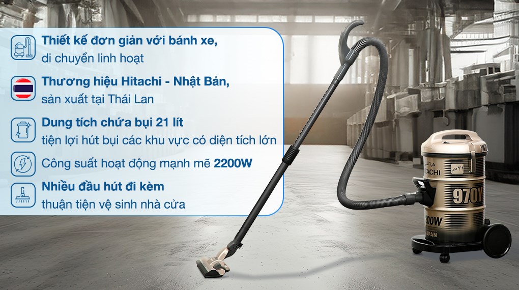 Máy hút bụi Hitachi CV-970Y(24CV-TG)