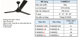 Quạt trần Panasonic F-60MZ2-K(18 inch)