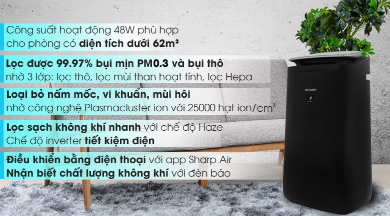 Máy lọc không khí Sharp FP-J80EV-H