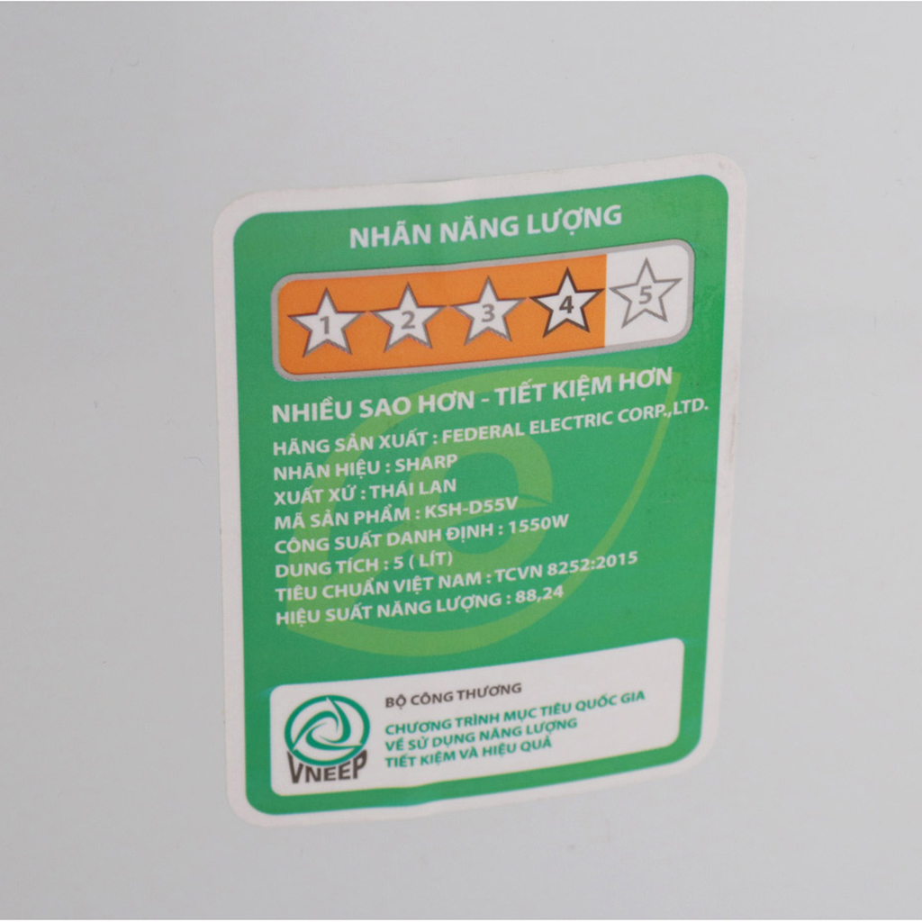 Nồi cơm điện nắp rời Sharp 5 lít KSH-D55V