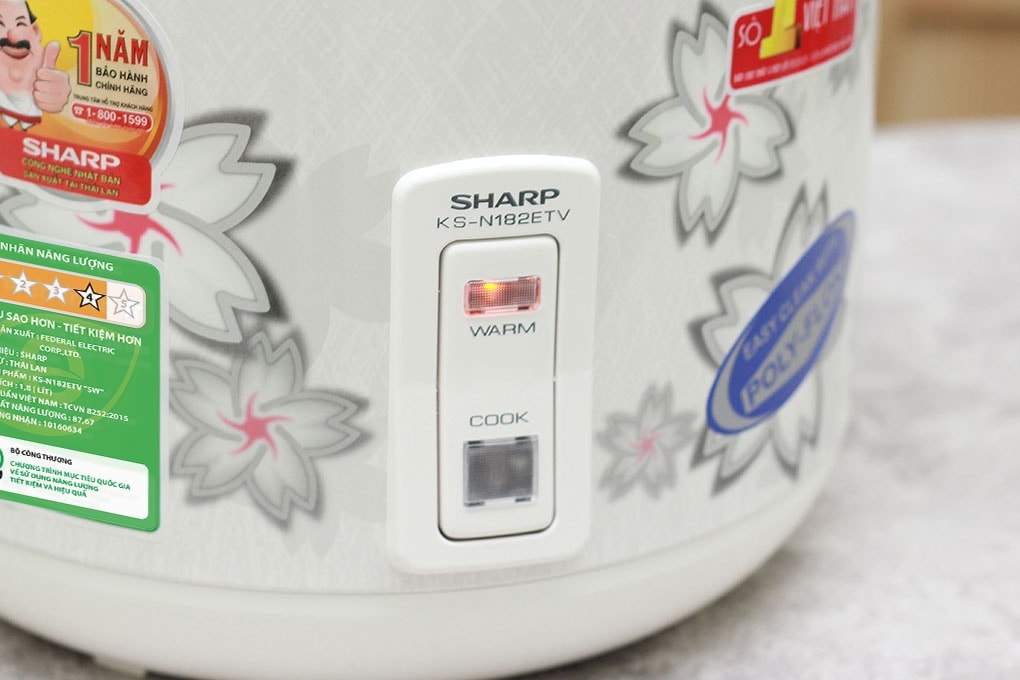 Nồi cơm điện Sharp 1.8 lít KS-N182ETV "SW"