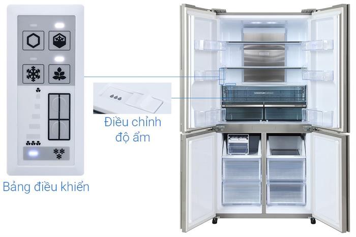 Tủ lạnh Sharp Inverter 572 lít Multi Door SJ-FXP650VG-SL
