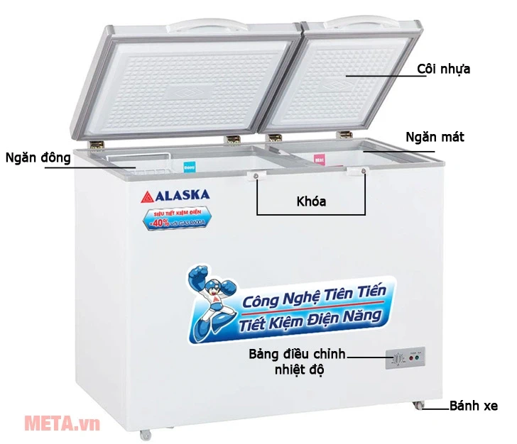 Tủ đông mát Alaska 210 lít BCD-3571