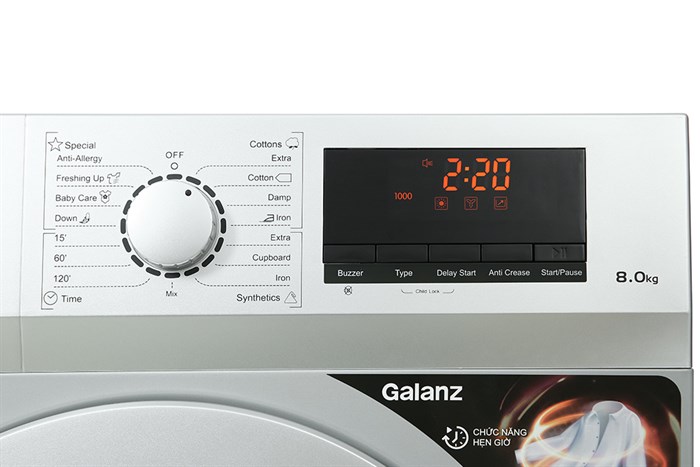 Máy sấy thông hơi Galanz 8 Kg DV-80T5C(S)