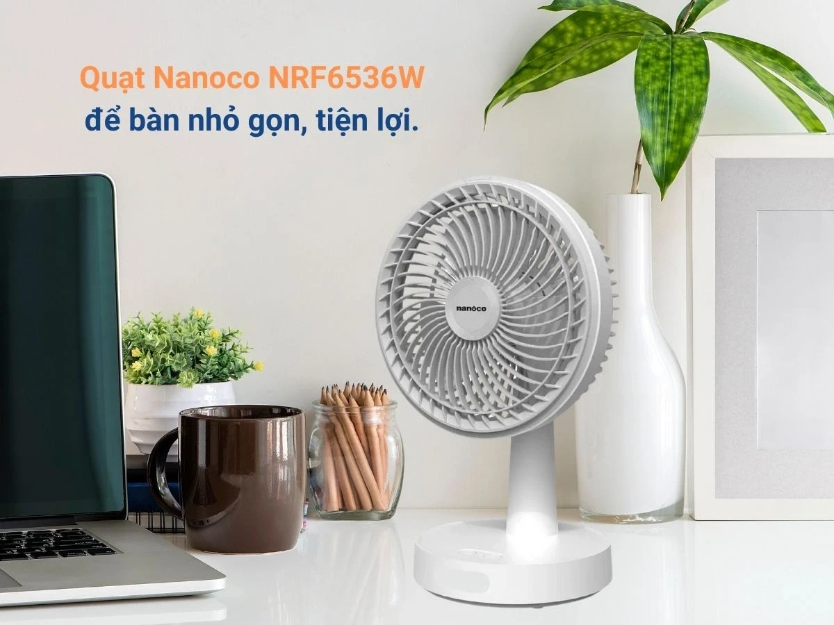Quạt sạc Nanoco NRF6536W