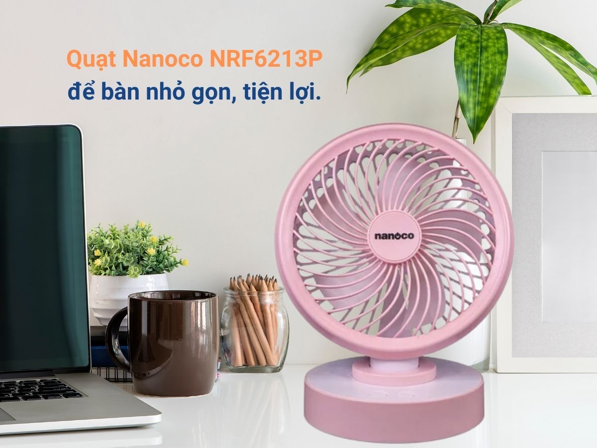 Quạt sạc Nanoco NRF6213P